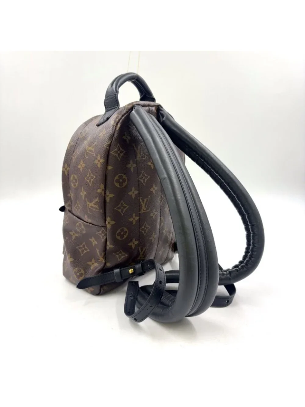 Louis Vuitton Palm Springs PM Monogram Leather Brown Black Backpack Gold